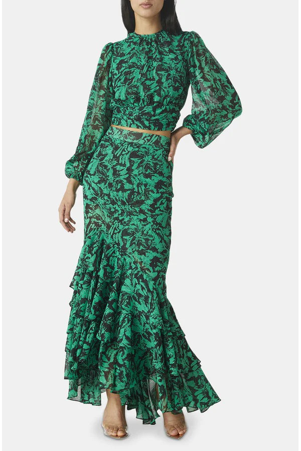 Veronique Skirt - Emerald Abstract