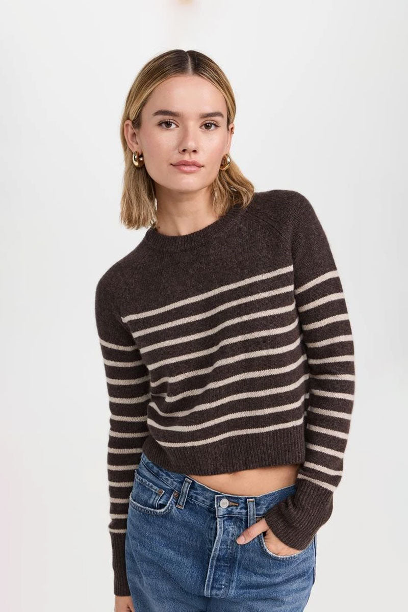 Blakely Cashmere Pullover - Coffee Combo