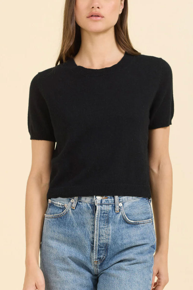 Kadri Cashmere Tee - Black