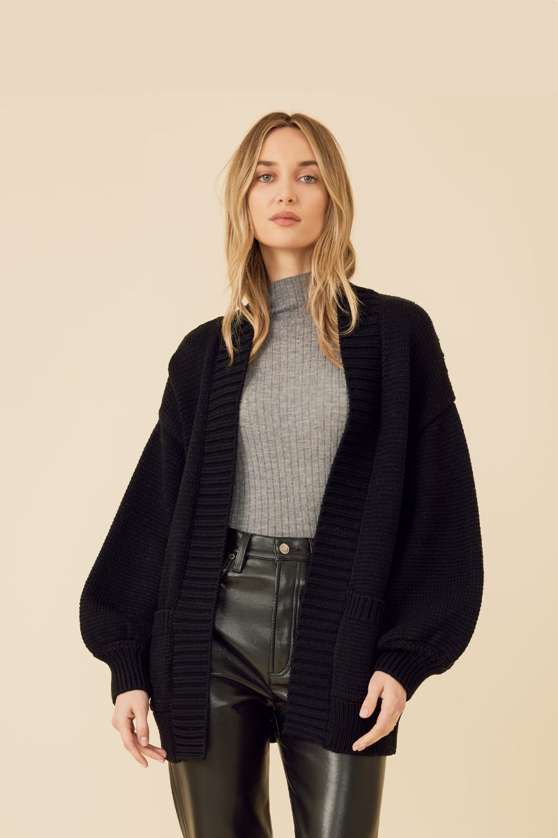 Laurel Cocoon Cardigan - Black