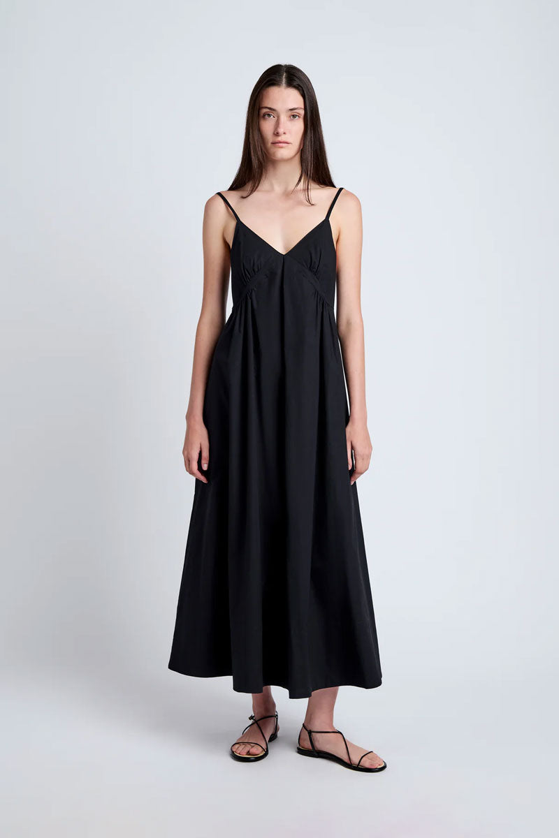 Barker Dress in Stretch Poplin - Black – Pavilion