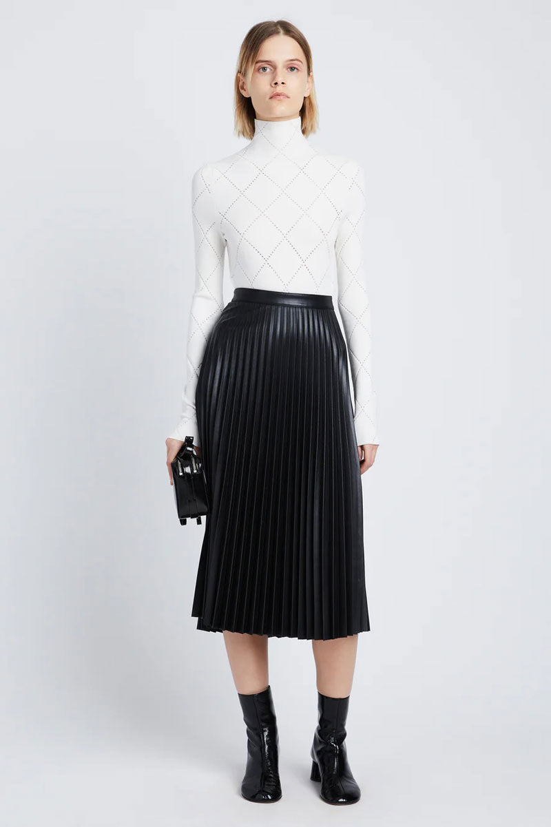 Daphne Skirt Faux Leather - Black