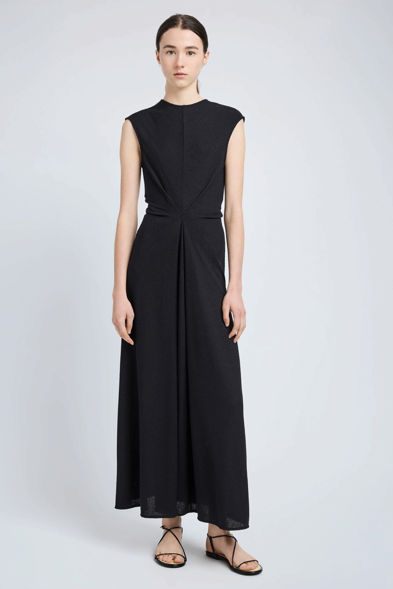 Miranda Dress in Twisted Rib - Black