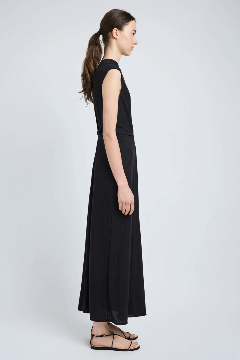 Miranda Dress in Twisted Rib - Black