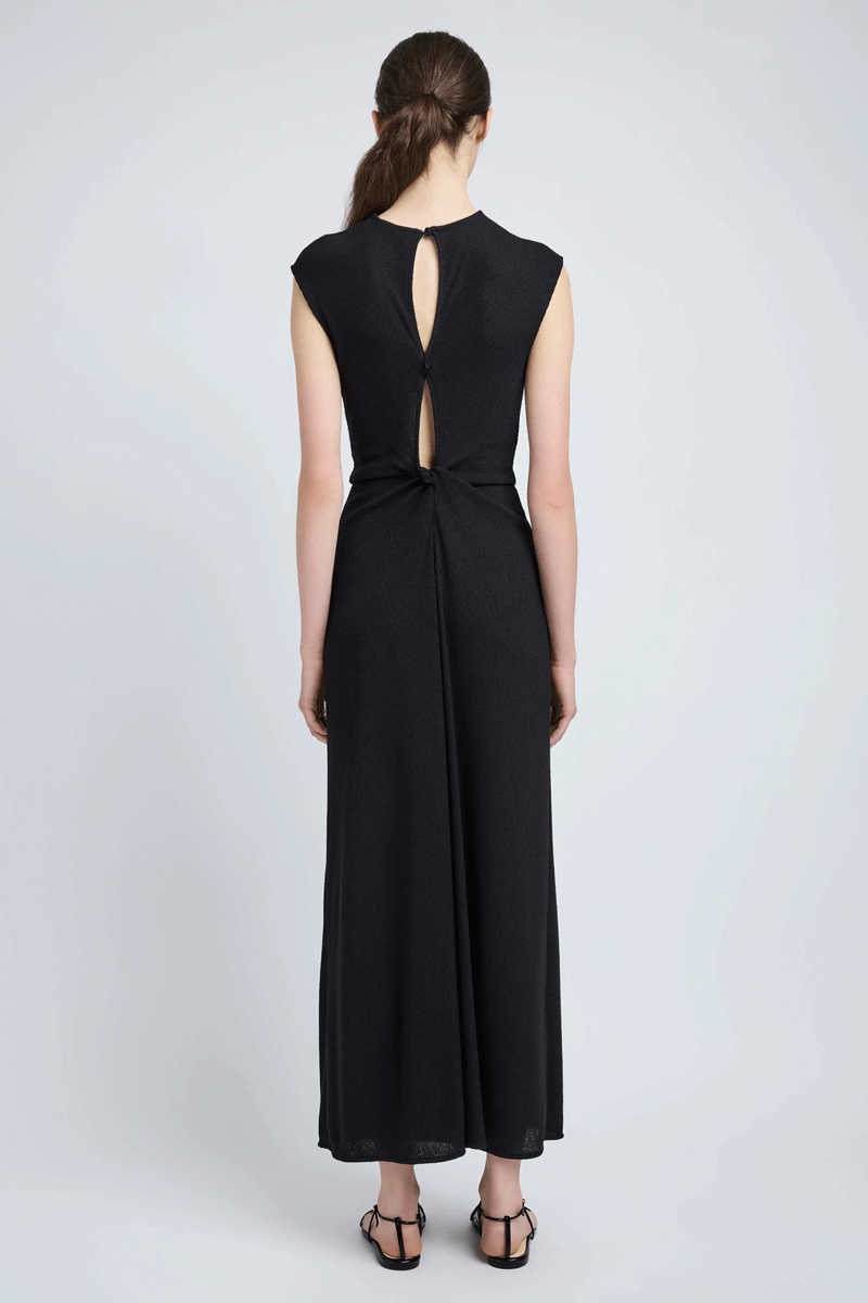 Miranda Dress in Twisted Rib - Black