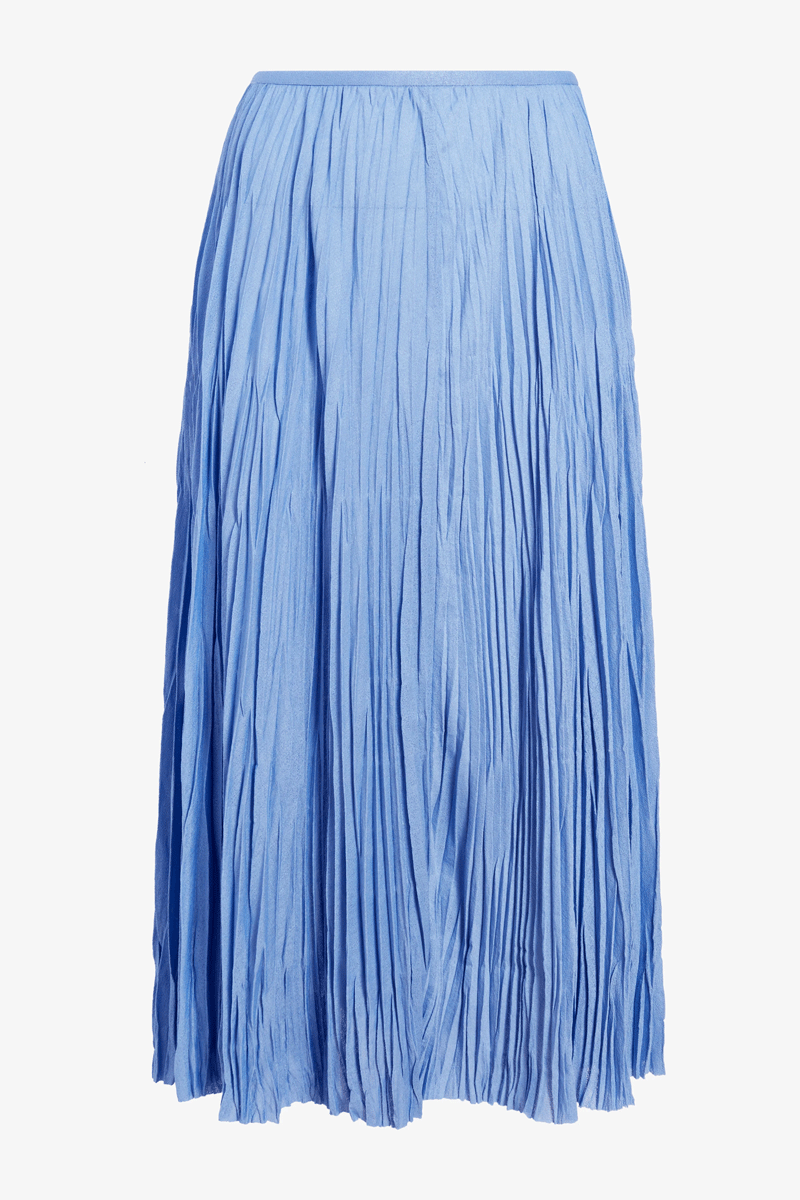 Rosalyn Skirt Pleated Jersey - Pool Blue