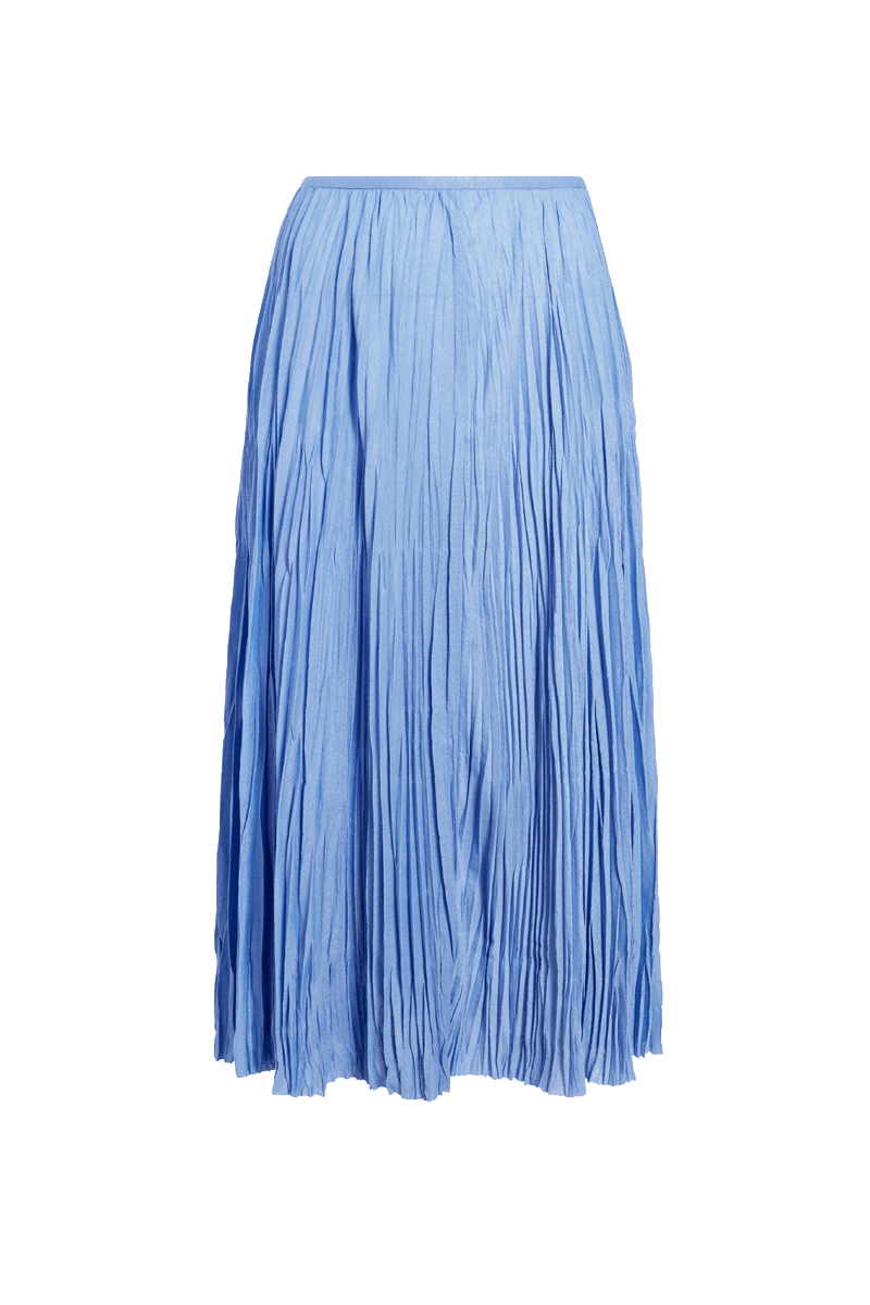 Rosalyn Skirt Pleated Jersey - Pool Blue