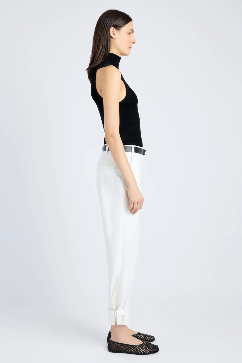 Kay Pant in Cotton Twill - Alabaster