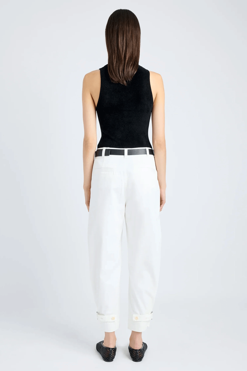 Kay Pant in Cotton Twill - Alabaster