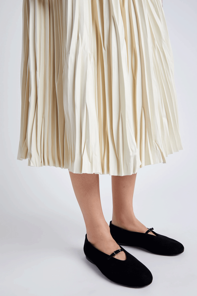 Rosalyn Faux Leather Skirt - Enoki