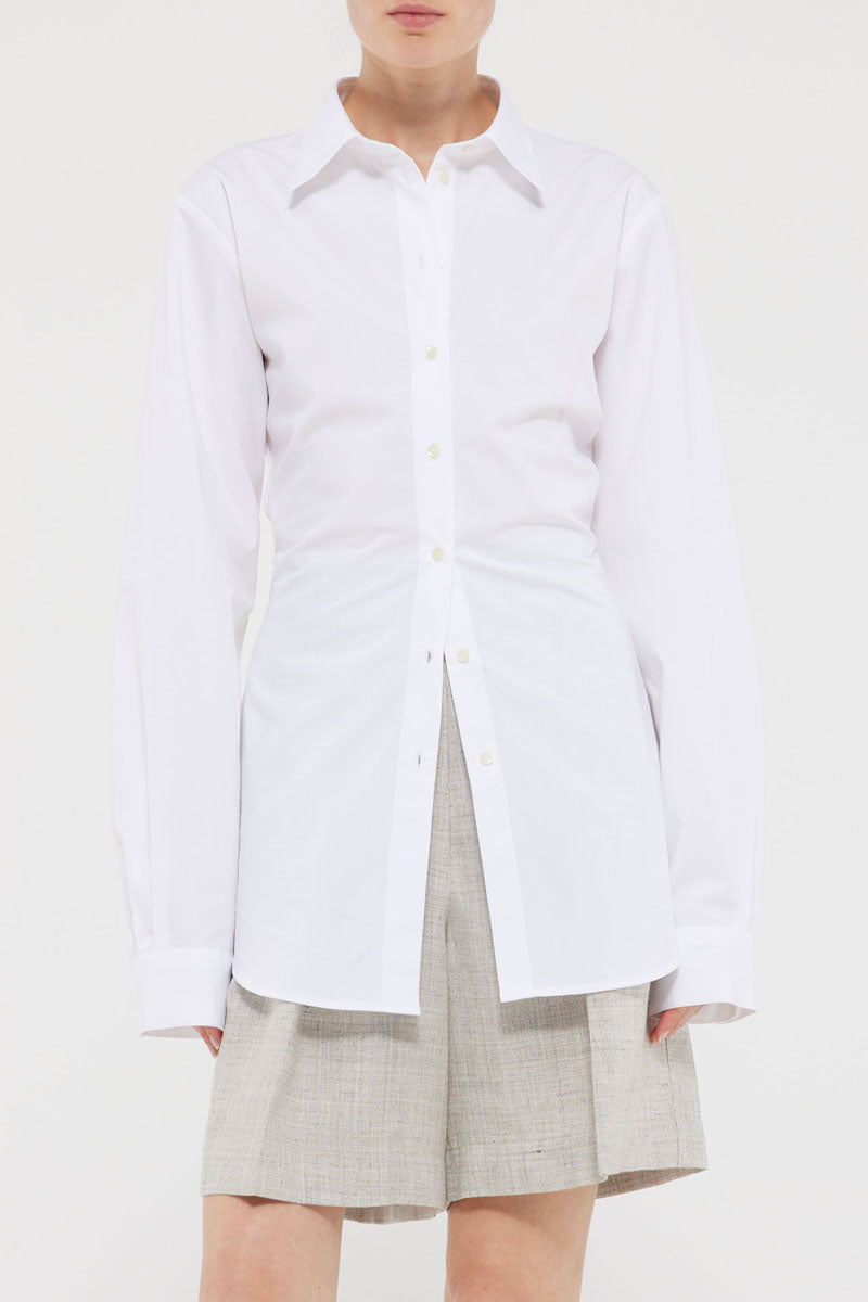 Shaped Poplin Shirt - White