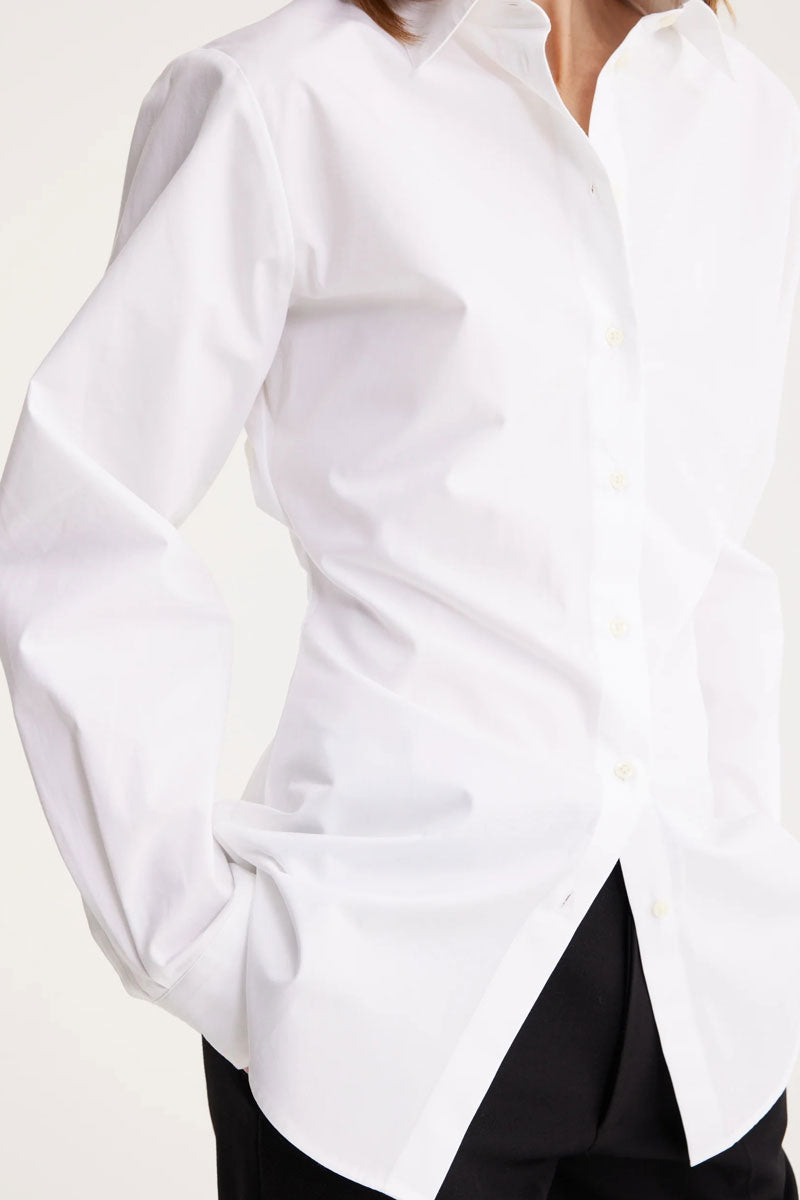 Shaped Poplin Shirt - White