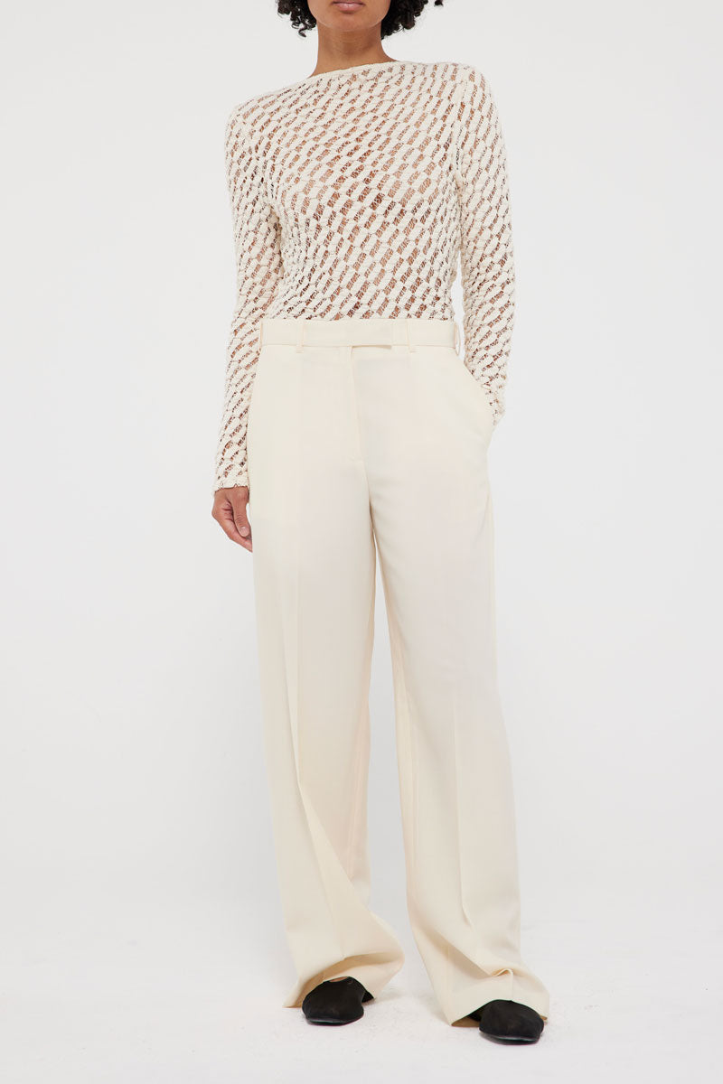 Wide Leg Trousers - Off White