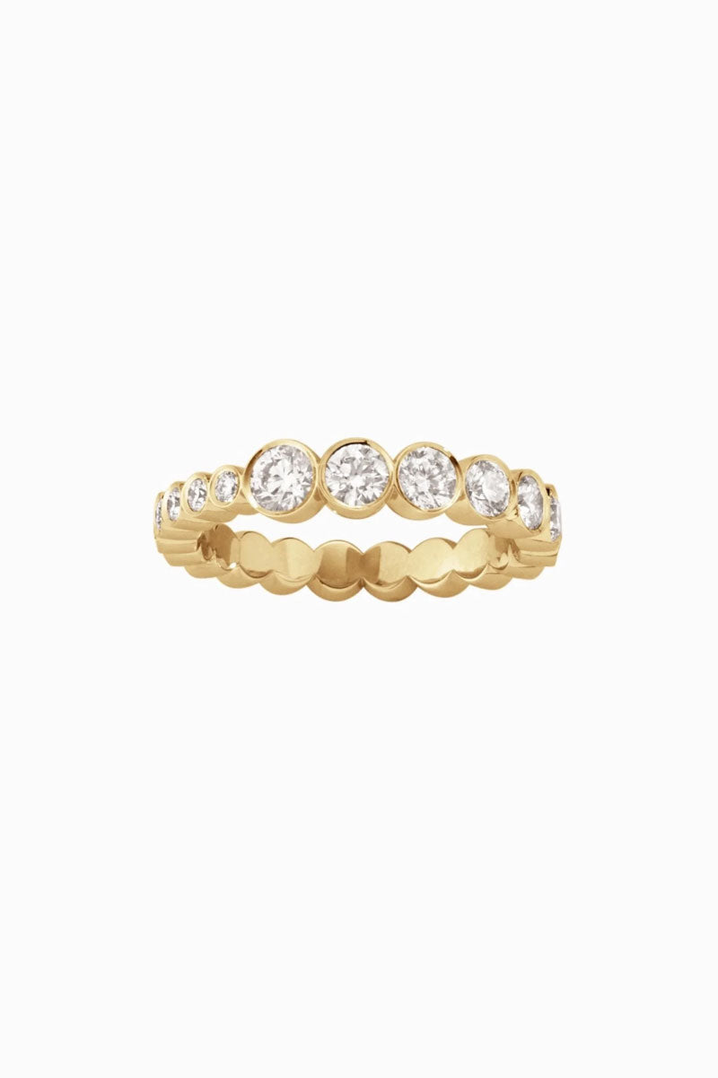 Ensemble Croissant Ring - Diamonds 18k Yellow Gold