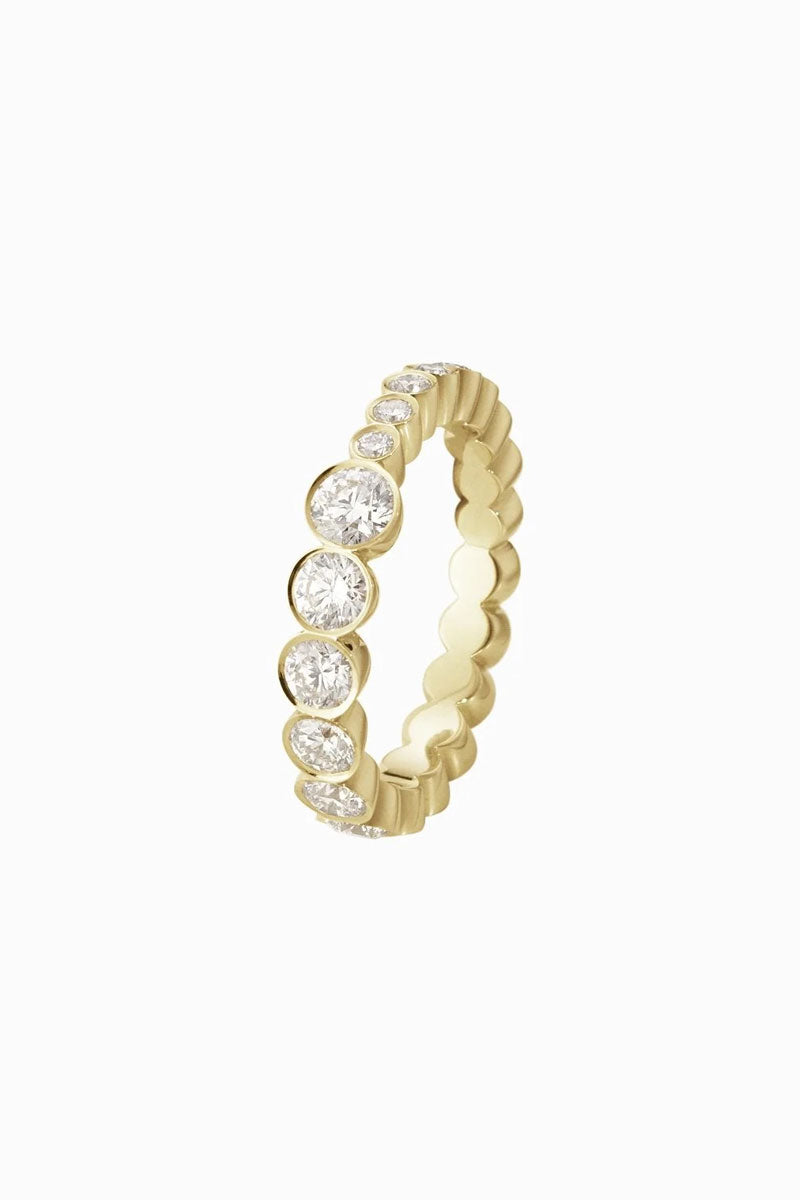 Ensemble Croissant Ring - Diamonds 18k Yellow Gold