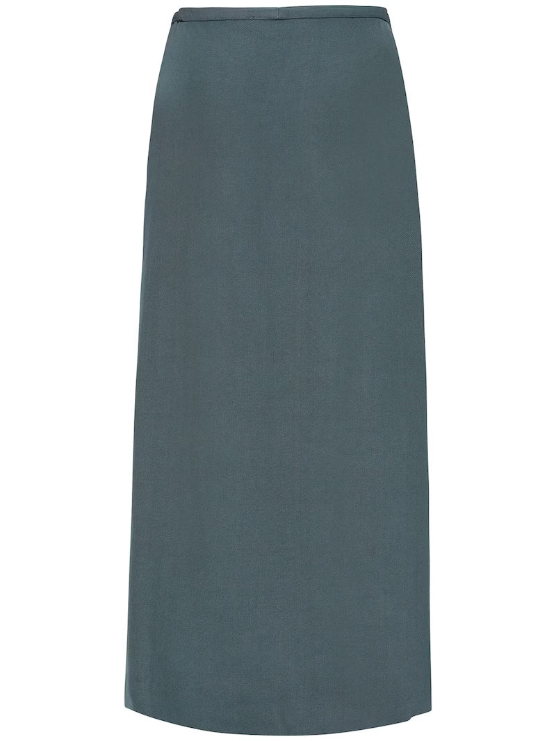Midi Wrap Skirt - Slate
