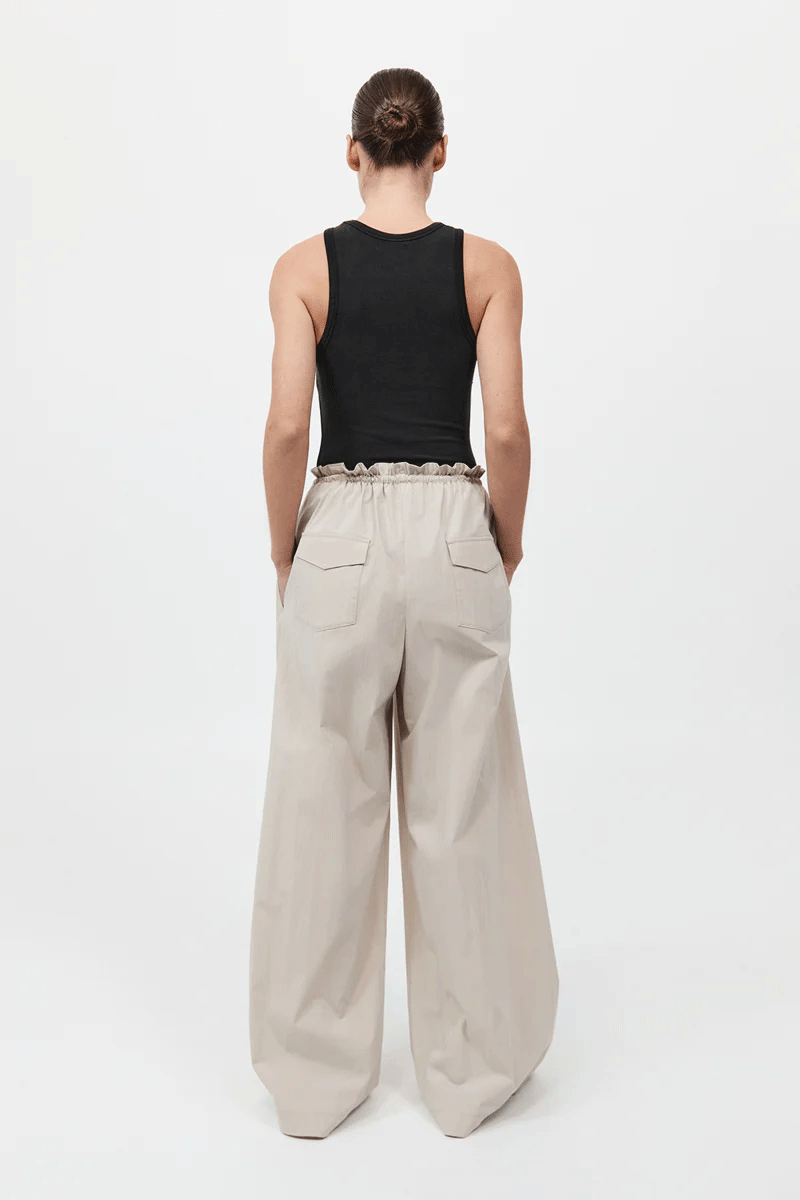 Petit Paperbag Waist Pant - Creme
