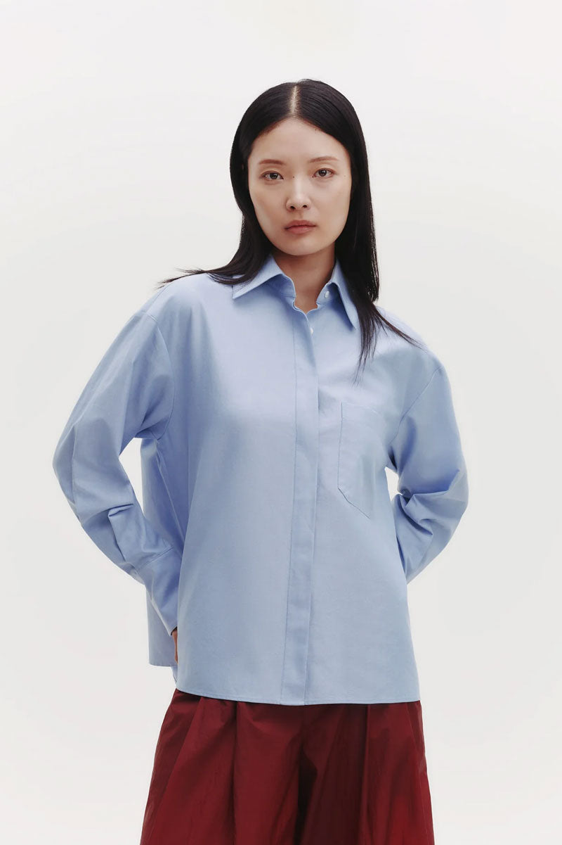 E.B. Shirt in Oxford Cotton - Blue