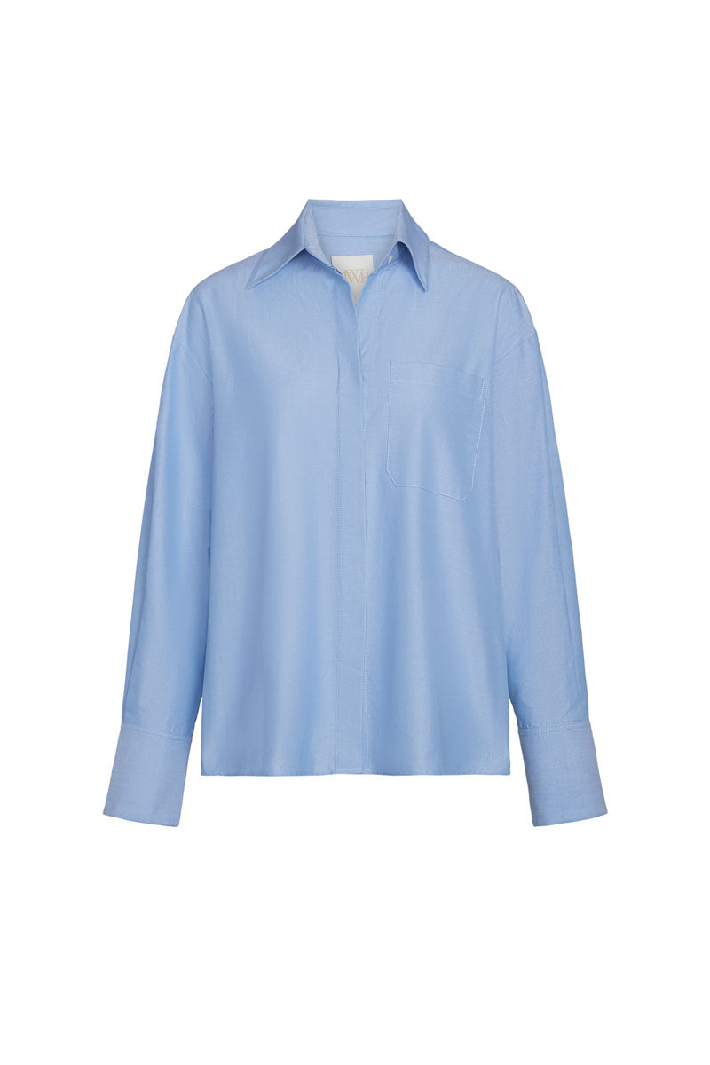 E.B. Shirt in Oxford Cotton - Blue