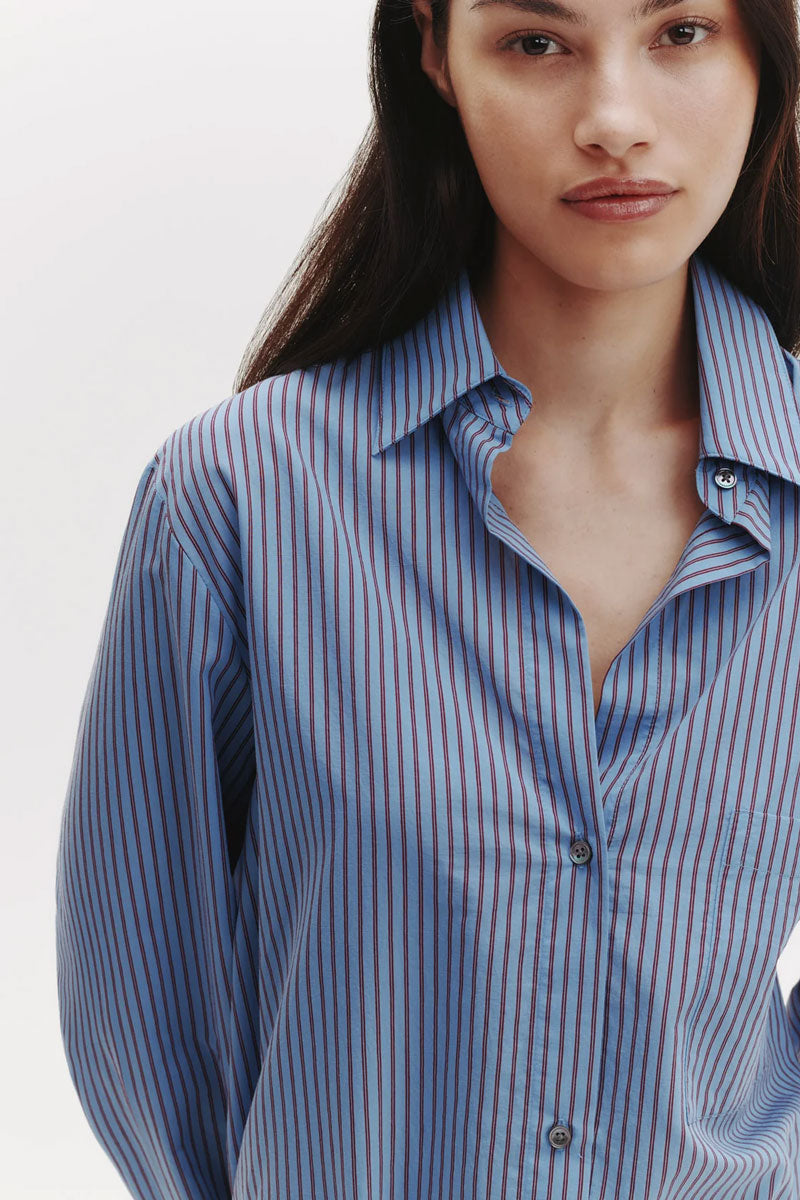Next Morning - Blue / Wine Stripe