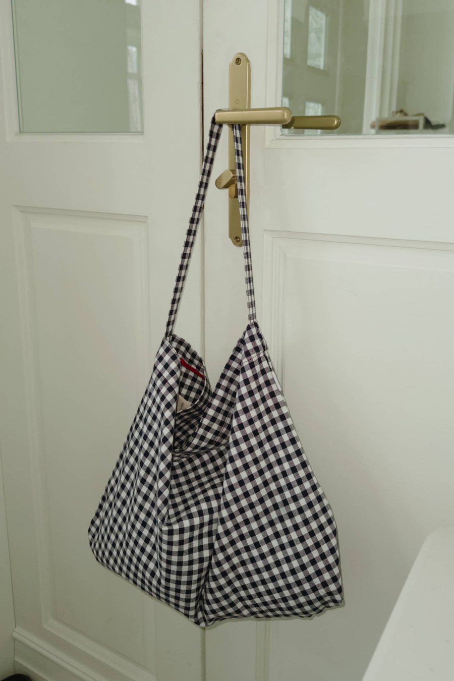 Happy Carry Bag - Navy Gingham