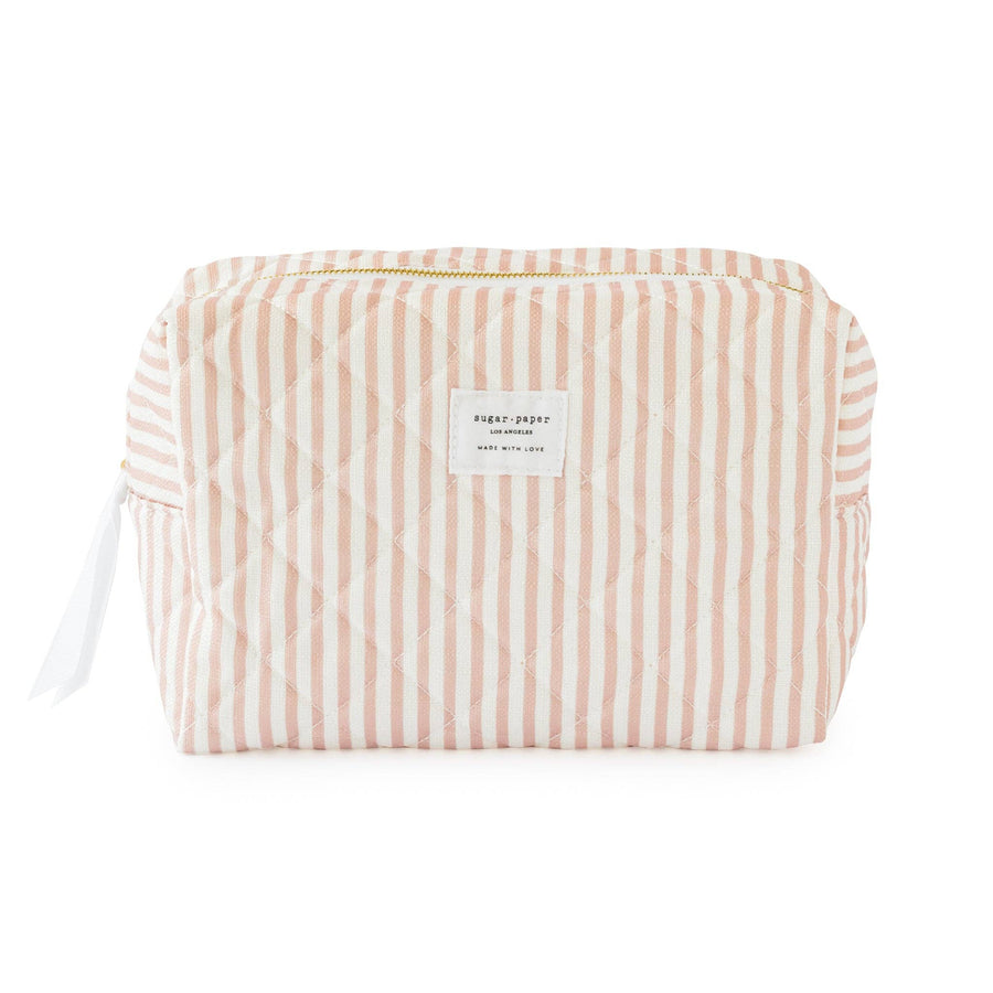 Large Cosmetic Pouch - Rose Stripe