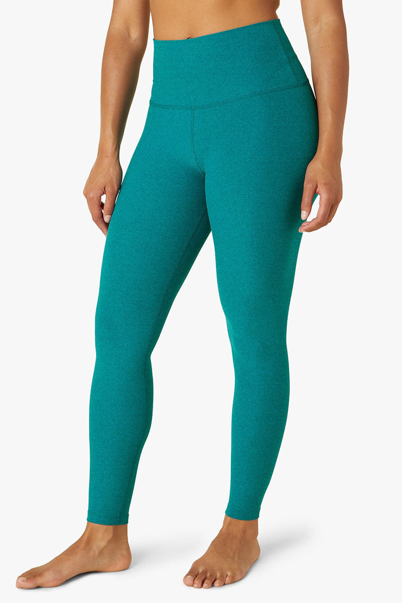 Spacedye Caught In The Midi High Waisted Legging - Bay Blue Heather