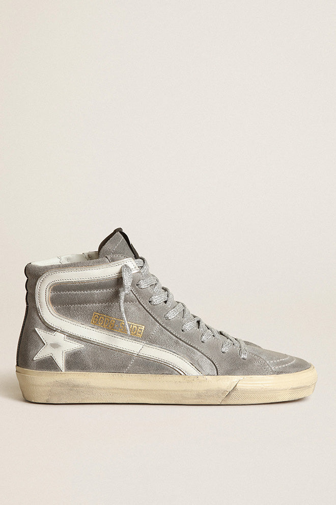 Slide - Waxed Suede Upper Leather Star and List Laminated Wave