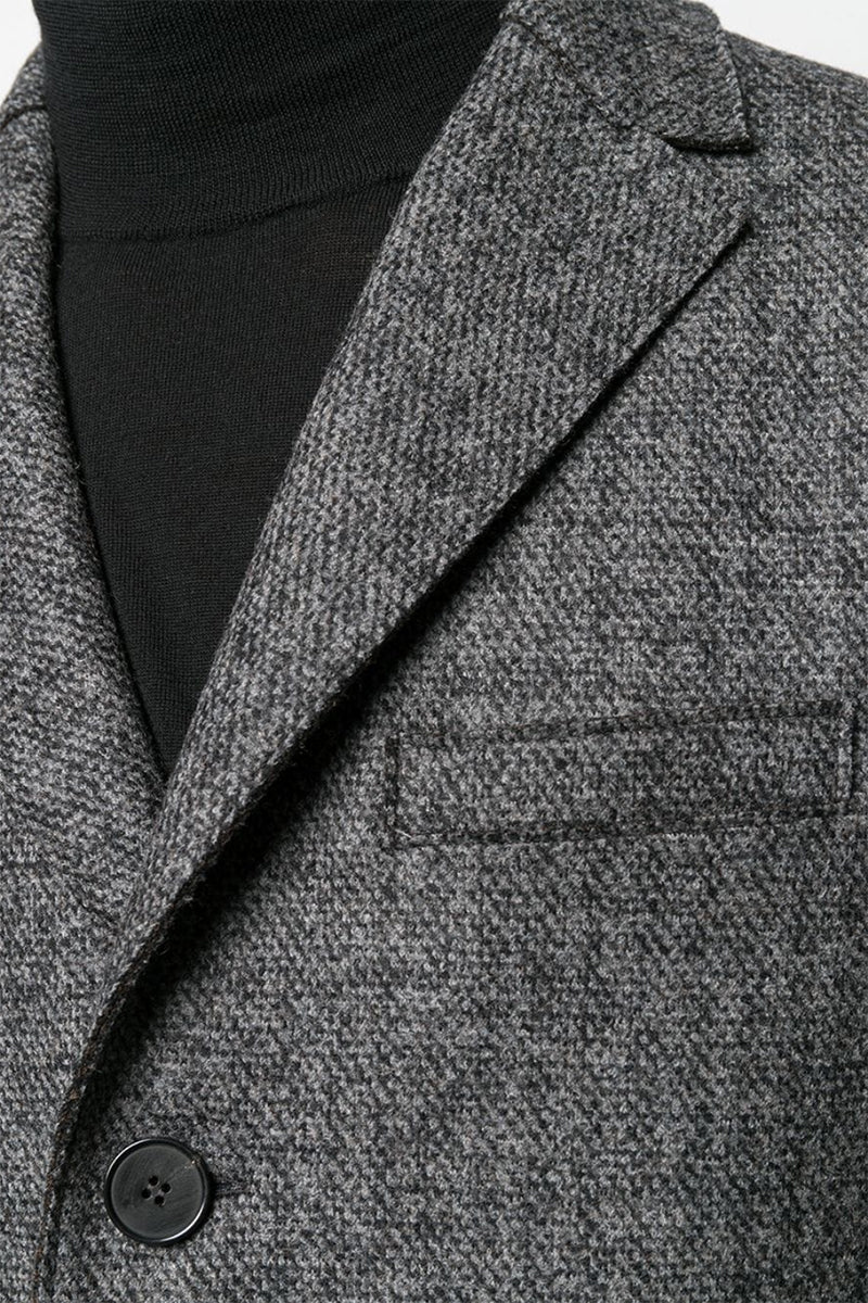 Double Faced Wool Boxy Coat - Grey