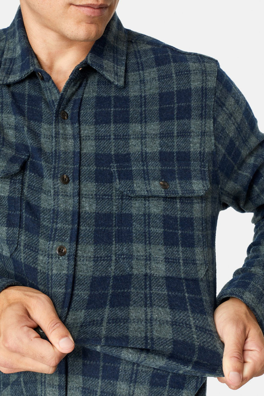 Generation 4-Way Stretch Shirt - Olive Plaid Flannel