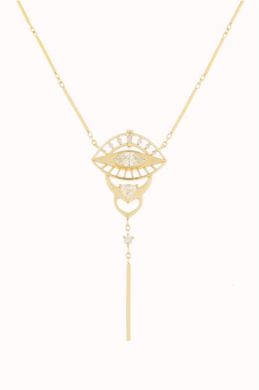 Dream Maker Marquise Diamond Necklace - Diamonds and Yellow Gold
