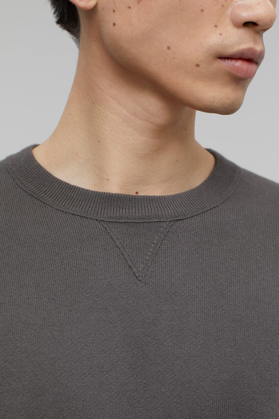 Crew Neck Jumper - Dark Nickel