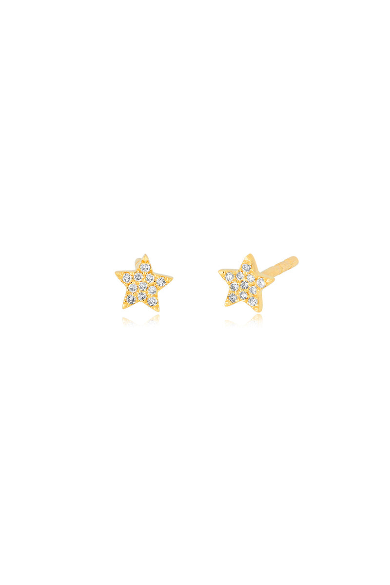 Baby Star Stud Earring - Yellow Gold