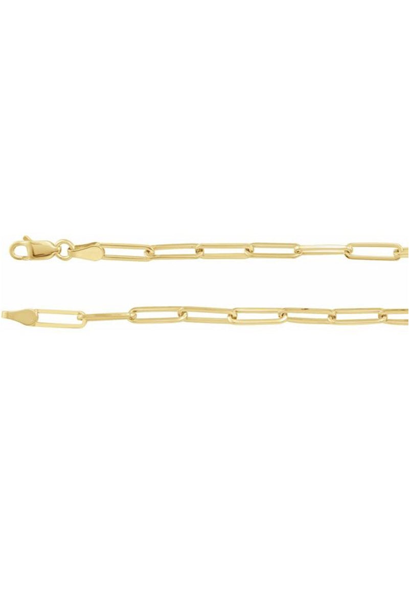 Elongated Link Chain Necklace - 16
