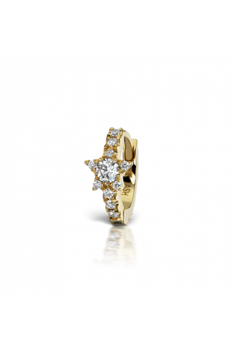 6.5mm Diamond Star Eternity Earring - Yellow Gold