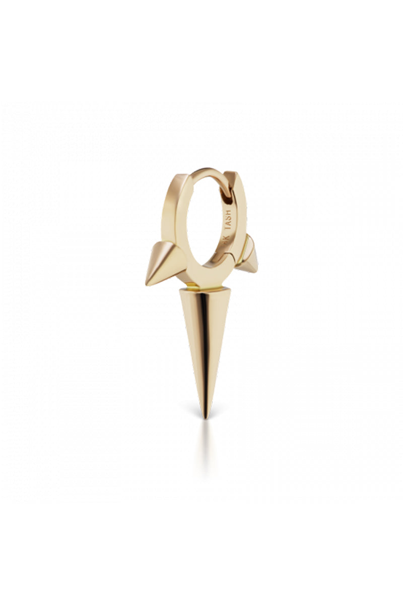 8mm Triple Long Spike Eternity Clicker - Yellow Gold