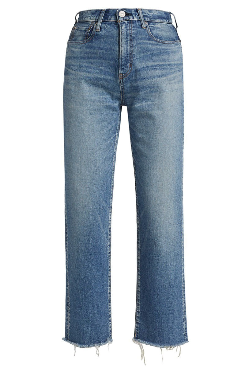 Evelyn Cropped Straight High - Blue