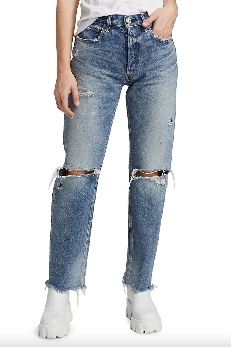 Odessa Wide Straight - Dark Blue