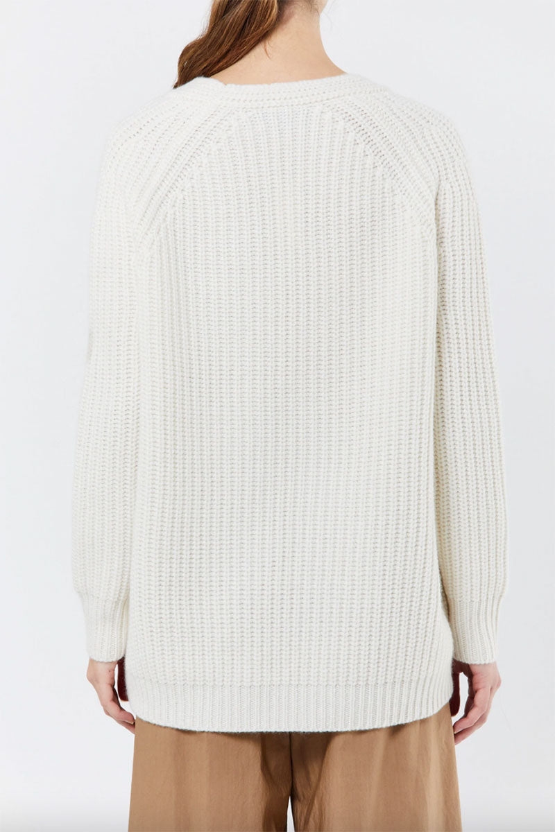 Joelle V Neck Sweater - Ivory