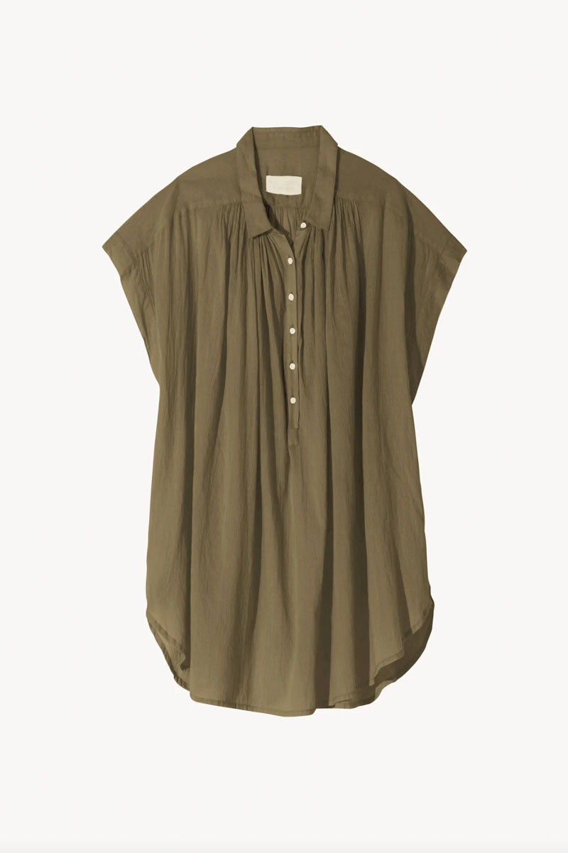 Normandy Blouse - Olive Green