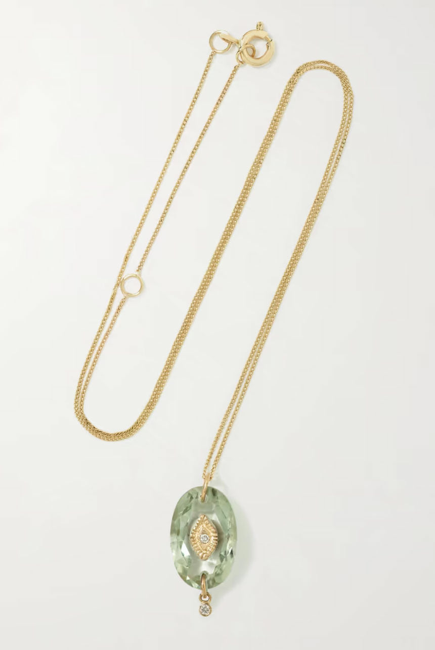 Souad Necklace - Green Amethyst