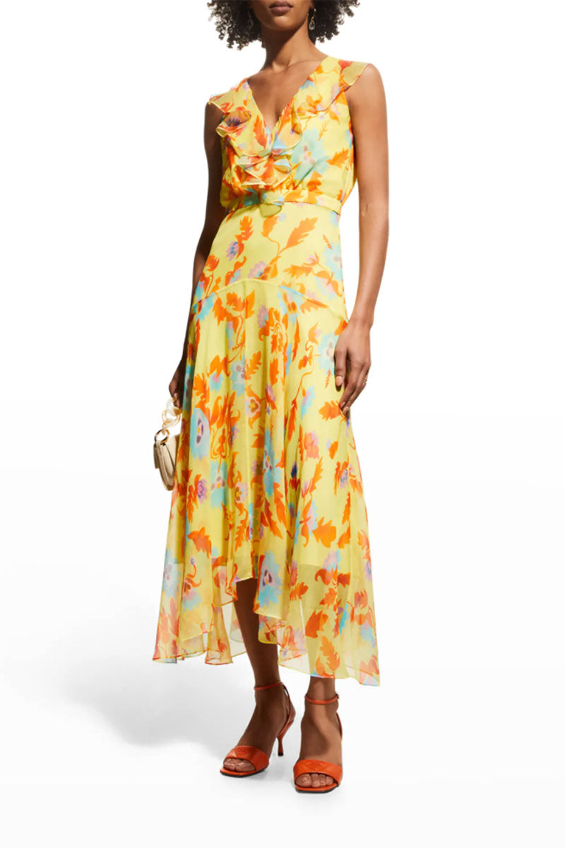 Rita Short Dress - Echinacea