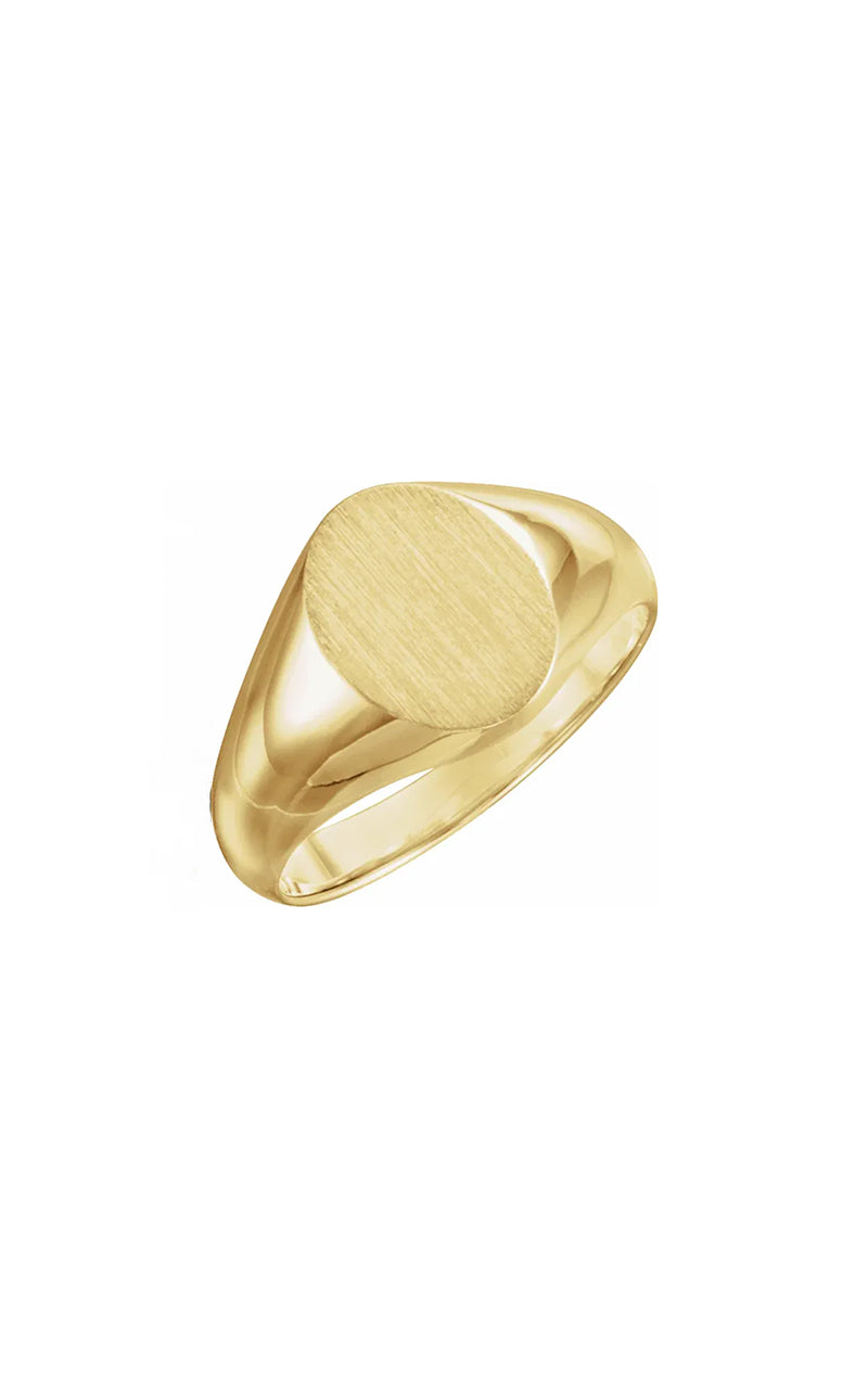 Oval Signet Ring - 10k Yellow Gold